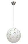 Biała lampa wisząca kula 40 130 cm 1xE27 60W FRIDA