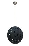 Czarna lampa wisząca kula 40 130 cm 1xE27 60W FRIDA 