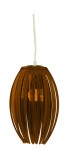 Brązowa lampa wisząca 1xE27 60W ABUKO MAŁA 