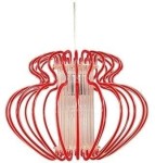 Czerwona lampa wisząca 150 cm 1xE27 60W IMPERIA MAŁA 