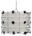 Ozdobna lampa wisząca z  kryształkami 1xE27 40W SENECA 30 CZARNY + LINKA 85-10523