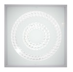 Plafon sufitowy ledowy satyna podwójny RING 29x29 16W 6500 K LED LUX