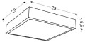 LAMPAMI - kwadratowy plafon szkic