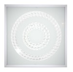 Biały plafon sufitowy podwójny RING 29x29 16W 4000K LED LUX