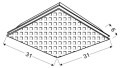 LAMPAMI - kwadratowy plafon ledowy szkic
