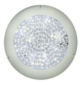 Plafon sufitowy ledowy okrągły kryształki 40 cm 16W 6500K PRISTINA LED