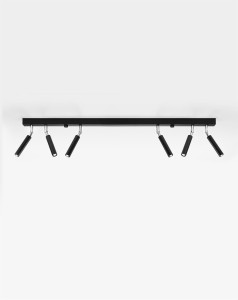 Lampa przysufitowa czarna listwa 6xGU10 plafon EYETECH 6