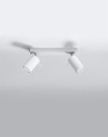Lampa sufitowa biała 2xGU10 plafon RING 2 spot 