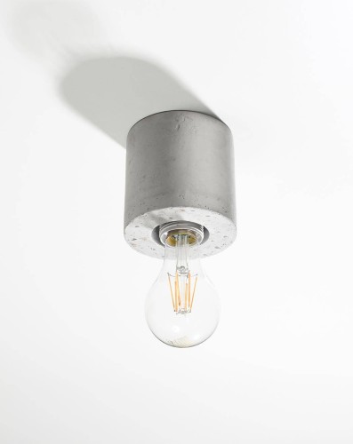 LAMPAMI - lampa z betonu nowoczesna, lampa betonowa sufitowa, betonowa lampa sufitowa