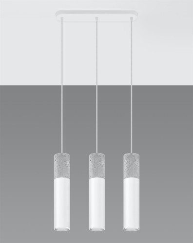 LAMPAMI - lampa wisząca do kuchni, lampa sufitowa biała, tuby sufitowe