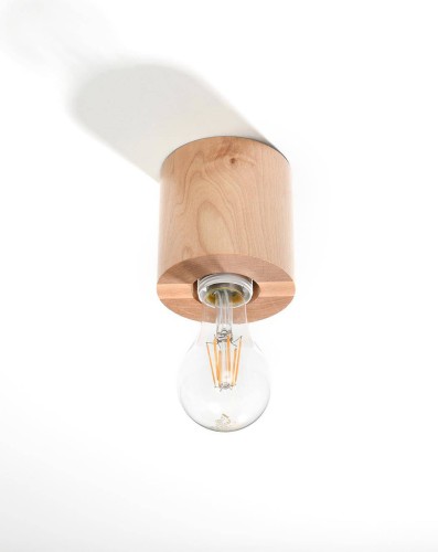 LAMPAMI - lampa drewniana nowoczesna, lampa sufitowa, lampa do sypialni