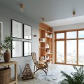 LAMPAMI - lampa drewniana nowoczesna, lampa sufitowa, lampa do sypialni