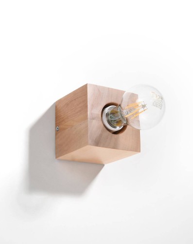 LAMPAMI - lampa drewniana nowoczesna, lampa ścienna, kinkiet do sypialni