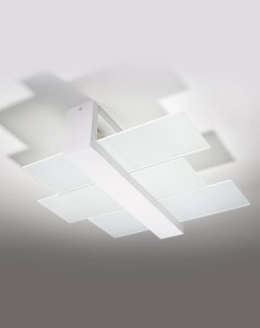 Lampa sufitowa biała plafon 2xE27 FENIKS 2