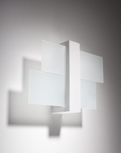 LAMPAMI - lampa biała do salonu, lampa ścienna biała,kinkiet biały