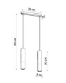LAMPAMI - lampa czarna z drewnem szkic