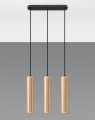 LAMPAMI - lampa drewniana, lampa nad stół drewniana, lampa wisząca tuby drewniana
