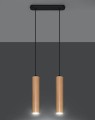 LAMPAMI - lampa drewniana, lampa nad stół drewniana, lampa wisząca tuby drewniana