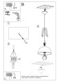 LAMPAMI - lampa wisząca biała z drewnem szkic