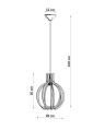 LAMPAMI - lampa drewniana wisząca szkic