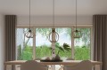 LAMPAMI - lampa drewniana wisząca, żyrandol drewniany, lampa z drewna, lampa nad stół