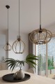 LAMPAMI - lampa drewniana wisząca, żyrandol drewniany, lampy z drewna, lampa nad stół