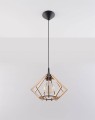 LAMPAMI - lampa drewniana wisząca, żyrandol drewniany, żyrandol boho, lampa nad stół