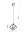 LAMPAMI - lampa drewniana wisząca szkic