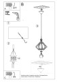 LAMPAMI - lampa drewniana wisząca szkic
