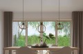 LAMPAMI - lampa drewniana wisząca, lampa nad stół, lampa z drewna