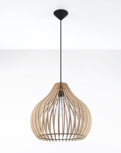 LAMPAMI - żyrandol drewniany, lampa sufitowa drewniana, lampa drewniana