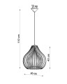 LAMPAMI - lampa drewniana wisząca SZKIC