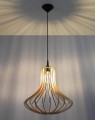 LAMPAMI - lampa drewniana wisząca, lampa do salonu, lampa z drewna, żyrandol boho