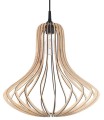 LAMPAMI - lampa drewniana wisząca, lampa do salonu, lampa z drewna, żyrandol boho