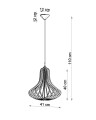 LAMPAMI - lampa drewniana wisząca szkic