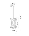 LAMPAMI - lampa drewniana wisząca szkic