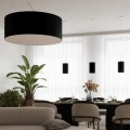 LAMPAMI - nowoczesna lampa wisząca do salonu, czarna lampa led, lampa czarna do salonu