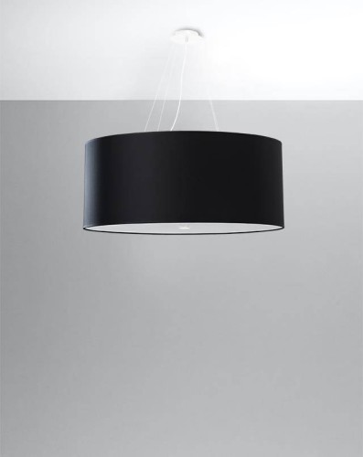 LAMPAMI - nowoczesna lampa wisząca do salonu, czarna lampa led, lampa czarna do salonu