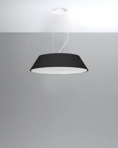 LAMPAMI - nowoczesna lampa sufitowa do salonu, czarny żyrandol, lampa wisząca do salonu