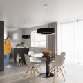 LAMPAMI - nowoczesna lampa sufitowa do salonu, czarny żyrandol, lampa wisząca do salonu