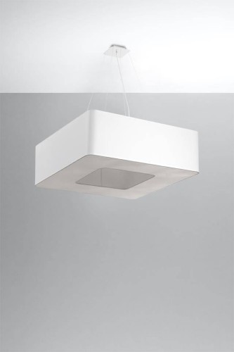 LAMPAMI - nowoczesna lampa sufitowa do salonu, biały żyrandol, lampa wisząca do salonu