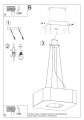 LAMPAMI - nowoczesna lampa sufitowa do salonu szkic