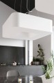 LAMPAMI - nowoczesna lampa sufitowa do salonu, biały żyrandol, lampa wisząca do salonu