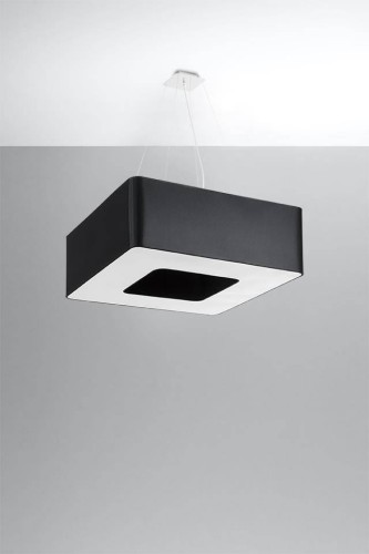 LAMPAMI - nowoczesna lampa sufitowa do salonu, czarny żyrandol, lampa wisząca do salonu