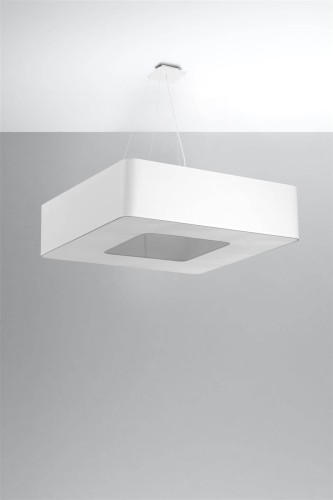 LAMPAMI - nowoczesna lampa sufitowa do salonu, biały żyrandol, lampa wisząca do salonu