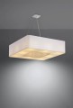 LAMPAMI - nowoczesna lampa sufitowa do salonu, biały żyrandol, lampa wisząca do salonu