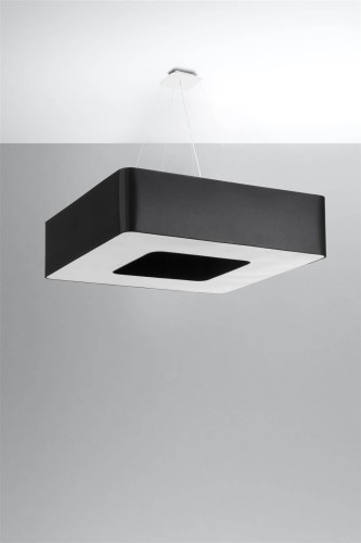 LAMPAMI - nowoczesna lampa sufitowa do salonu, czarny żyrandol, lampa wisząca do salonu