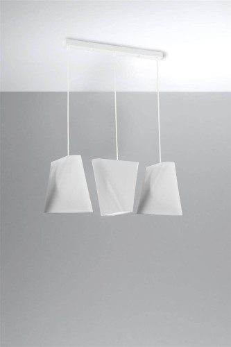 LAMPAMI - nowoczesna lampa wisząca do salonu, designerska lampa wisząca, biała lampa wisząca