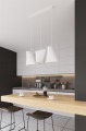 LAMPAMI - nowoczesna lampa wisząca do salonu, designerska lampa wisząca, biała lampa wisząca