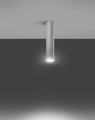 LAMPAMI - lampa sufitowa biała, lampa tuba sufitowa biała, biały plafon do salonu